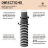 [150 SET]Harvest Pack 8 oz Disposable Coffee Cups, Insulated Ripple Double-Walled Paper Cup with Lid, Black and White Geometric, Tea Hot Chocolate Drinks To go coffee cups view 4