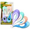 Ecovona Baby Toothbrush & Toddler Toothbrush for Age 0-2 Years Old | Extra Soft Bristle for Baby Teeth & Infant Gums | BPA-Free, Easy-Grip Finger Handle & Teething Pad | Dentist Recommended | 4-Pack view 4