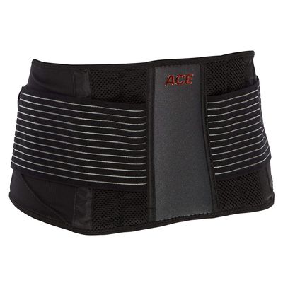 ACE - 902002 Adjustable Back Brace, Stabilizing Support and Comfort, Adjustable, Breathable, Full Range of Motion, from America's Most Trusted Brand of Braces, Black