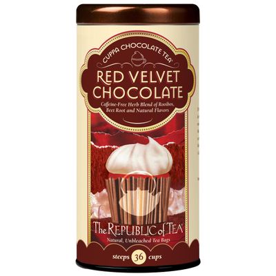 The Republic of Tea  Red Velvet Cuppa Chocolate Tea Bags, Caffeine Free, 36 Servings