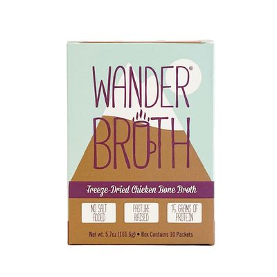 Freeze-Dried No Salt Added Organic Chicken Bone Broth, 10 Pack Box, 15g Protein, Paleo & Keto Friendly