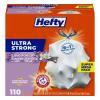 Hefty Ultra Strong 13 Gallon Trash Bags, Tall Kitchen Trash Bags 13 Gallon Size, Drawstring Closure, Continuous Odor Control, White, Lavender and Sweet Vanilla Scent, 110 Bags view 1