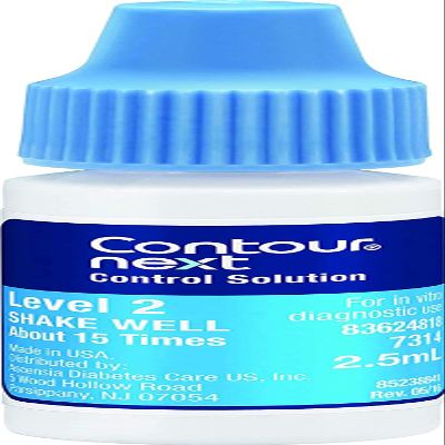 CONTOUR NEXT Control Solution for Glucose Test Meter, Level 2, 2.5mL Bottle