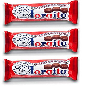 Alfajores JORGITO MINI Chocolate Rellenos con Dulce de Leche, 3 Pack