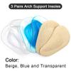 Dr. Foot's Arch Support Shoe Insoles for Flat Feet, Gel Arch Inserts for Plantar Fasciitis, Adhesive Arch Pad for Relieve Pressure and Feet Pain- 3 Pairs (Beige+Blue+ Clear, 3 Count (Pack of 1)) view 2