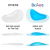 Dr. Foot's Arch Support Shoe Insoles for Flat Feet, Gel Arch Inserts for Plantar Fasciitis, Adhesive Arch Pad for Relieve Pressure and Feet Pain- 3 Pairs (Beige+Blue+ Clear, 3 Count (Pack of 1)) view 4
