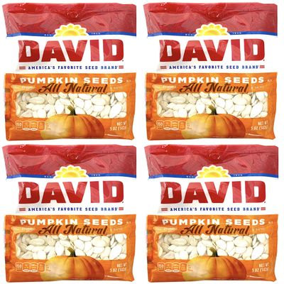 David Seeds, Pumpkin Seeds, 5-Ounce Bags (Pack of 4)