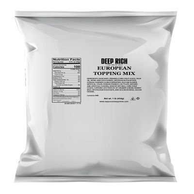 DEEP RICH European Cappuccino Topping Mix 1 lb (For Use In Bean To Cup Machines)