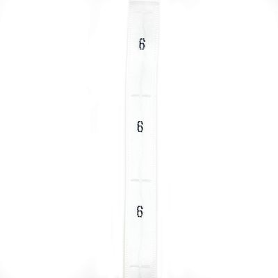 A Roll of Fold Silk Size Tabs - White, 500pcs (Size 6)