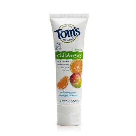 Tom's of Maine Anticavity Children's Toothpaste, Outrageous Orange-Mango, 4.2-Ounce (Pack of 3)