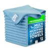 MW Pro Multi-Surface Microfiber Towel  12 Pack | Premium Cleaning Cloth | Clean, Buff, Dust, Polish, Absorb | Large 16"x16" (Blue) view 1