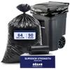 Plasticplace - W65LDBTL2RL 64-65 Gallon Trash Can Liners for Toter  2.0 Mil  Black Heavy Duty Garbage Bags  Rolls  49 x 59 (50 Count) view 2
