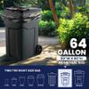 Plasticplace - W65LDBTL2RL 64-65 Gallon Trash Can Liners for Toter  2.0 Mil  Black Heavy Duty Garbage Bags  Rolls  49 x 59 (50 Count) view 4