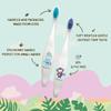 Jack N' Jill Kids Toothbrush - Extra Soft Bristle Toothbrush for Kids, Handle & Packaging Made from Plants (Corn), Ergonomic Handle for Little Hands - Bunny Baby (2 Pack) view 2