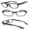 1 Pair Men Women Fashion Square Rubberized Frame Full Lens Reading Glasses (Black, 1.75) view 1