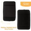 Universal Walker Padded Hand Grip Covers, Premium Medical Soft Cushion Memory Foam Core Padding, Wicking, Comfort, Washable, Black view 2