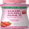 Nature's Bounty Optimal Solutions Hair, Skin & Nails Vitamin Gummies with Biotin, 2500 mcg, Strawberry, 80 Count, 40 Total Servings view 1