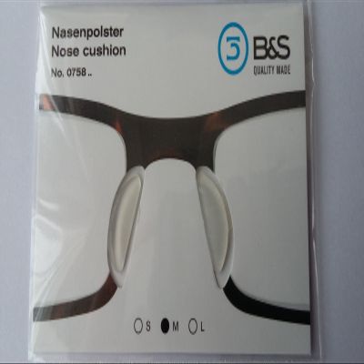 1 Pair Nose Pad Cushion for Extra Comfort Eye Glasses - Anti Slip - Reduces Soreness - Cushion Adhesive Nosepads for Eyeglasses, Sunglasses, and Reading Glasses Available (0758) Medium 2,4mm