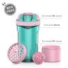 Artoid Mode Inspirational Fitness Workout Sports Protein Shaker Bottle 24-Ounce, Dual Mixing Technology with Shaker Balls & Mixing Grids Included, Twist and Lock Protein Box Storage Included view 3