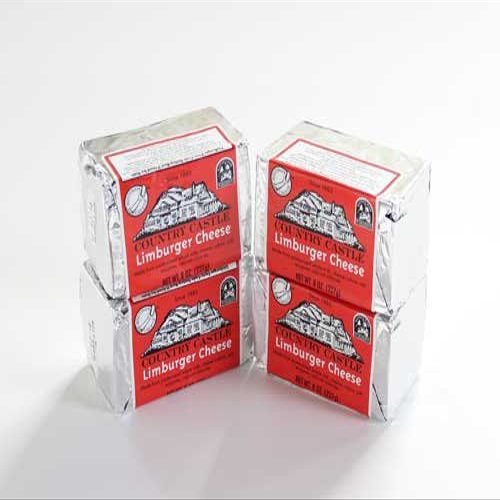 Country Castle Limburger Cheese Block 4-Pack | (4) 8 oz Blocks | Aged, Bold & Pungent Authentic Wisconsin Limburger Cheese