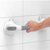 AmeriLuck 16.5inch Suction Bath Grab Bar with Indicators, Balance Assist Bathroom Shower Handle (White/Grey, Pack of 1) view 3