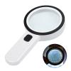 AIXPI Magnifying Glass with Light, Double-Layer Glass Lens Handheld Large Magnifying Glass 12 LED Lighted Magnifier for Seniors Reading, Coins, Jewelry, Close Working view 1