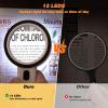 AIXPI Magnifying Glass with Light, Double-Layer Glass Lens Handheld Large Magnifying Glass 12 LED Lighted Magnifier for Seniors Reading, Coins, Jewelry, Close Working view 2
