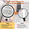 AIXPI Magnifying Glass with Light, Double-Layer Glass Lens Handheld Large Magnifying Glass 12 LED Lighted Magnifier for Seniors Reading, Coins, Jewelry, Close Working view 3