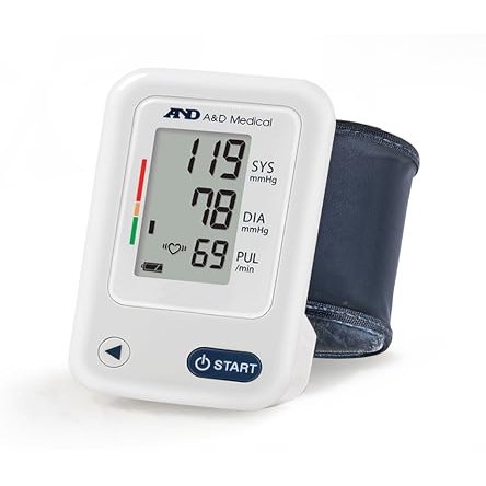 A&D Medical Wrist Blood Pressure Monitor for Home Use - UB-525, BP Adjustable Cuff (5.3-8.5"/13.5-21.5 cm) One Button Operation, 60 Reading Memory, 2 AAA Batteries
