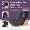 BraceAbility Plantar Fasciitis Night Splint Sock - Soft Plantar Fascia Boot for Sleeping, Achilles Tendonitis Relief, Foot Drop, Heel Pain - Planter Facetious Night Sling Brace for Women and Men (M) view 3