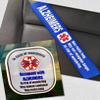 Alzheimers Medical Alert Belt Cover and Window Decal Set (Royal Blue) view 1
