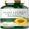 Carlyle Sunflower Lecithin Softgel Capsules | 2400mg | 200 Pills | Rich in Phosphatidyl Choline | Non-GMO, Soy Free, Gluten Free Supplement view 1