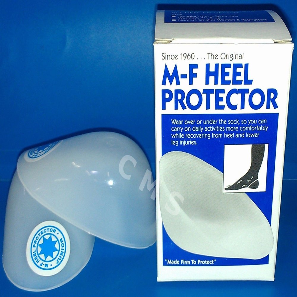 M-F Athletic Plastic Heel Protector Cups Heat Moldable Small Junior Women 7.5 and Less BOX PAIR