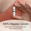 Cora Organic Cotton Non-Applicator Tampons Multipack (36 Regular, 36 Super Non-Applicator Tampons) view 2