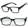 1 Pair Mens Womens Vintage Square Frame Clear Bifocal Reading Glasses (Black, 1.00) view 1