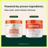 The Genius Brand Genius Muscle - Muscle Health Supplement for Growth, Endurance & Recovery - Non-Hormonal Formula - 6 Organic Mushrooms - Naturally-Sweetened - 30 Servings - Strawberry Vanilla view 2