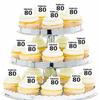 12pack Celebrate 80 (80th) Birthday Hamburger & Cupcake Food Decoration Picks view 1
