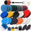 JUSONEY Drill Brush Scrub Pads 38 Piece Power Scrubber Cleaning Kit - All Purpose Cleaner Scrubbing Cordless Drill for Cleaning Pool Tile, Sinks, Bathtub, Brick, Ceramic, Marble, Auto, Boat view 1