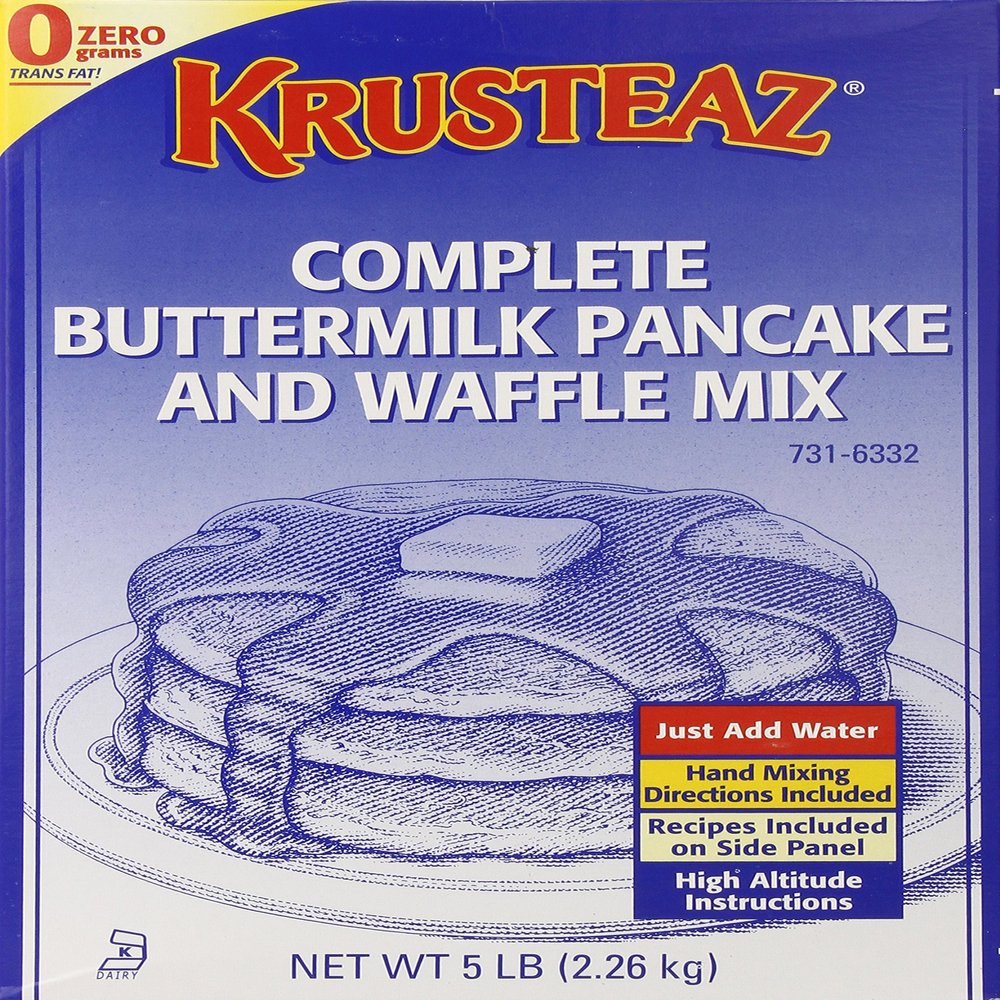 Krusteaz Complete Buttermilk Pancake and Waffle Mix, 5 Pound (Pack of 6)