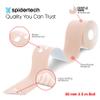 SpiderTech Gentle-Therapeutic Kinesiology Tape Roll for Hyper Sensitive and Radiated Skin 2"x16.4'50mmx5m view 3
