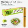 Chicwrap Veggies Refillable Plastic Wrap Dispenser - Includes One 12" x 250' Roll of Professional Grade Plastic Wrap - BPA Free and Kosher Certified - Reusable Dispenser w/Slide Cutter view 3