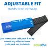 ColePak Comfort Ice Pack Sleeve - 5.5" x 9.5" Pouch Holder with Wide Elastic Strap (Ice Pack Not Included) Blue view 3