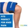 ColePak Comfort Ice Pack Sleeve - 5.5" x 9.5" Pouch Holder with Wide Elastic Strap (Ice Pack Not Included) Blue view 4