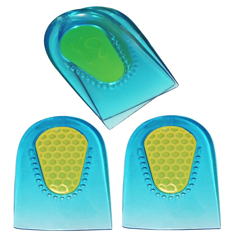 2 Pair - 4 Heel Cups - KidSole Slim Lightweight Gel Heel Cups for Kid's with Sensitive Heels, Heel Spurs, Plantar Fasciitis, or Ankle Pain