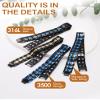 Feraco Magnetic Bracelet for Men Titanium Steel Magnetic Bracelet for Men with Double Row Magnets Adjustable (Black & Blue) view 2