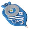 Rubber Enema Bag Kit for Colon Cleansing with Silicone Hose (2 Quart, Open Top) - Blue view 1