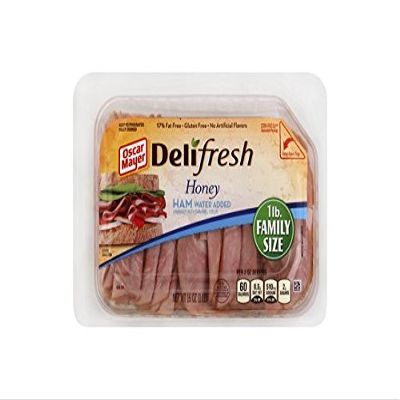 OSCAR MAYER LUNCH MEAT COLD CUTS DELI FRESH HONEY HAM 16 OZ PACK OF 2