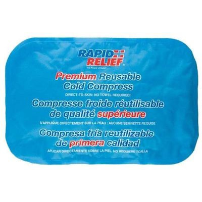 Rapid Relief Large Reusable Gel Cold Compress - Comfortable Flex Ice Packs for Back, Knee, Shoulder, Muscle Aches, and Body Pain Relief 8 x 12 Large