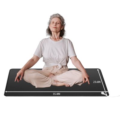 Grounding Mat,High Conductivity Leatherette with 15ft Straight Cord,for Healthy Grounding Energy,Improve Sleep and Helps with Anxiety(35.4inch x 23.6 inch)