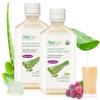 AloeCure USDA Organic Aloe Vera Juice Grape Flavor, Made Within 12 Hours of Harvest - Pure Aloe Vera Digestive & Immune Health Supplement, Helps Maintain Balanced Stomach Acidity, 16.7oz x 2 Btls view 1